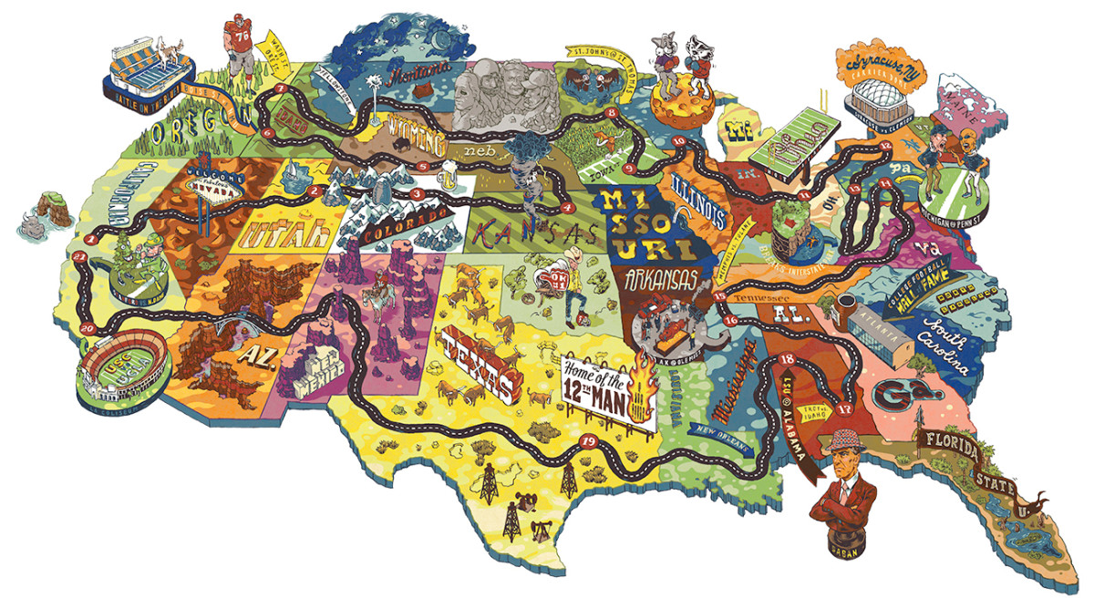 College Football Road Trip Mapping An Epic 2017 Season Tour