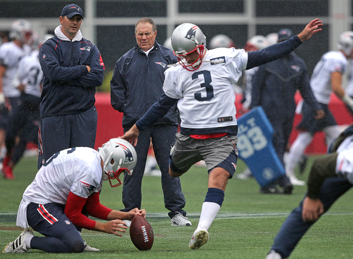 Stephen Gostkowski kicking off newly installed Gillette Stadium turf in September held Belichick's attention.