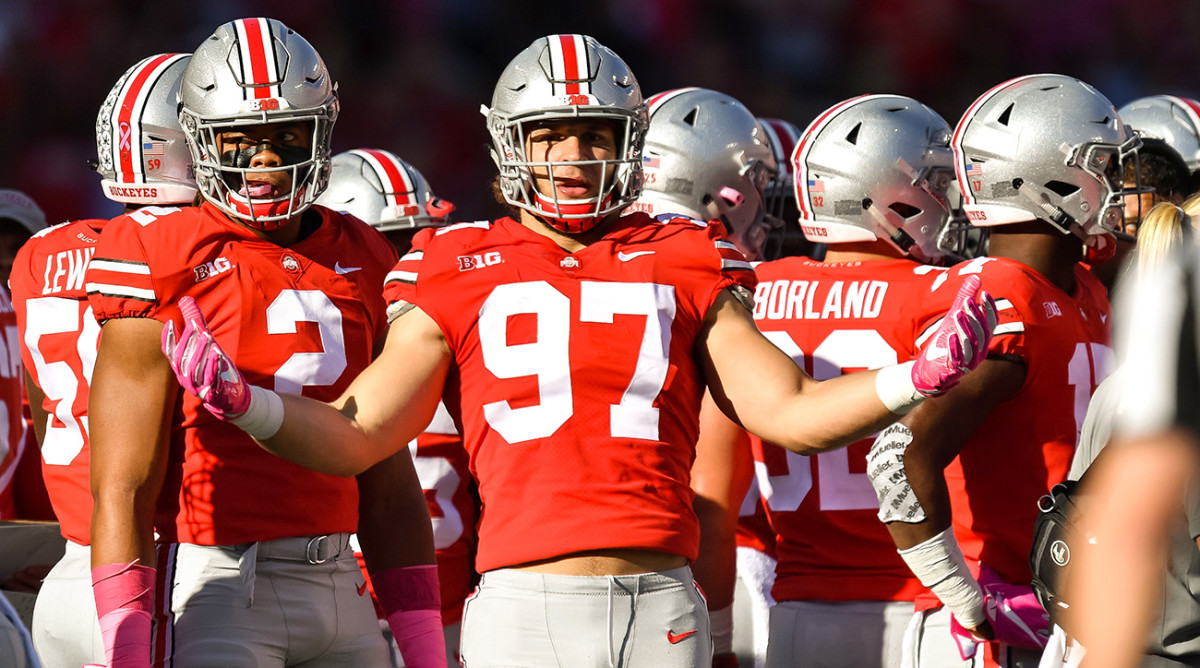 Though neither will be eligible for the 2018 draft, Nick Bosa (No. 97) and Chase Young (No. 2) are the most intriguing NFL prospects on Ohio State's vaunted D-line.