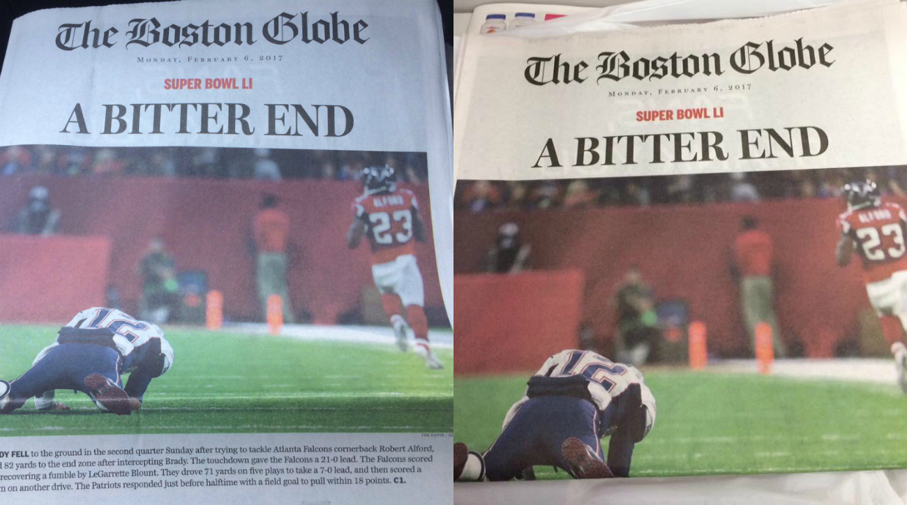 Boston Herald & Boston Globe 1/22/18 Patriots AFC Champions  Newspaper Set 