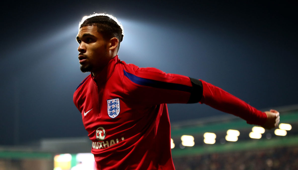 WIESBADEN, GERMANY - MARCH 24: Ruben Loftus Cheek of England warms up during the U21 international friendly match between Germany and England at BRITA-Arena on March 24, 2017 in Wiesbaden, Germany.  (Photo by Alex Grimm/Bongarts/Getty Images)