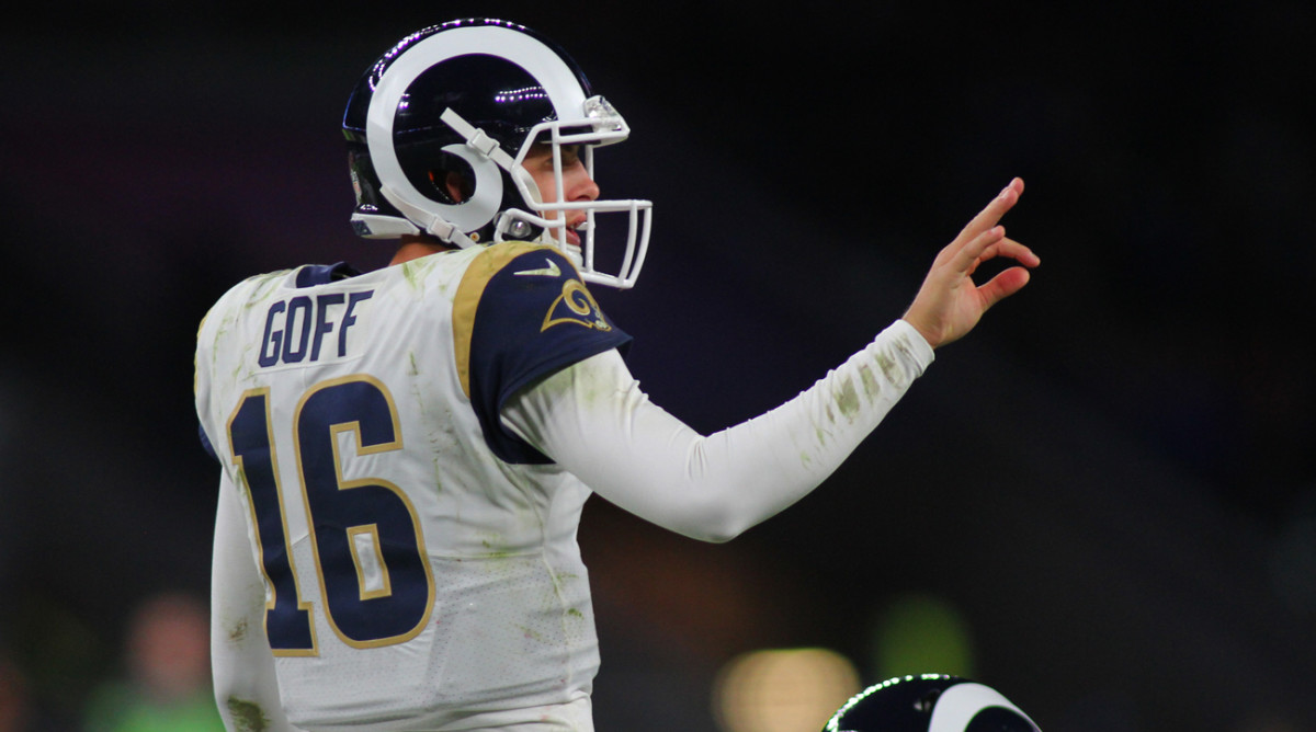 Though seven games this season, Jared Goff has nine touchdown passes, nearly double his total of five as a rookie in seven starts.