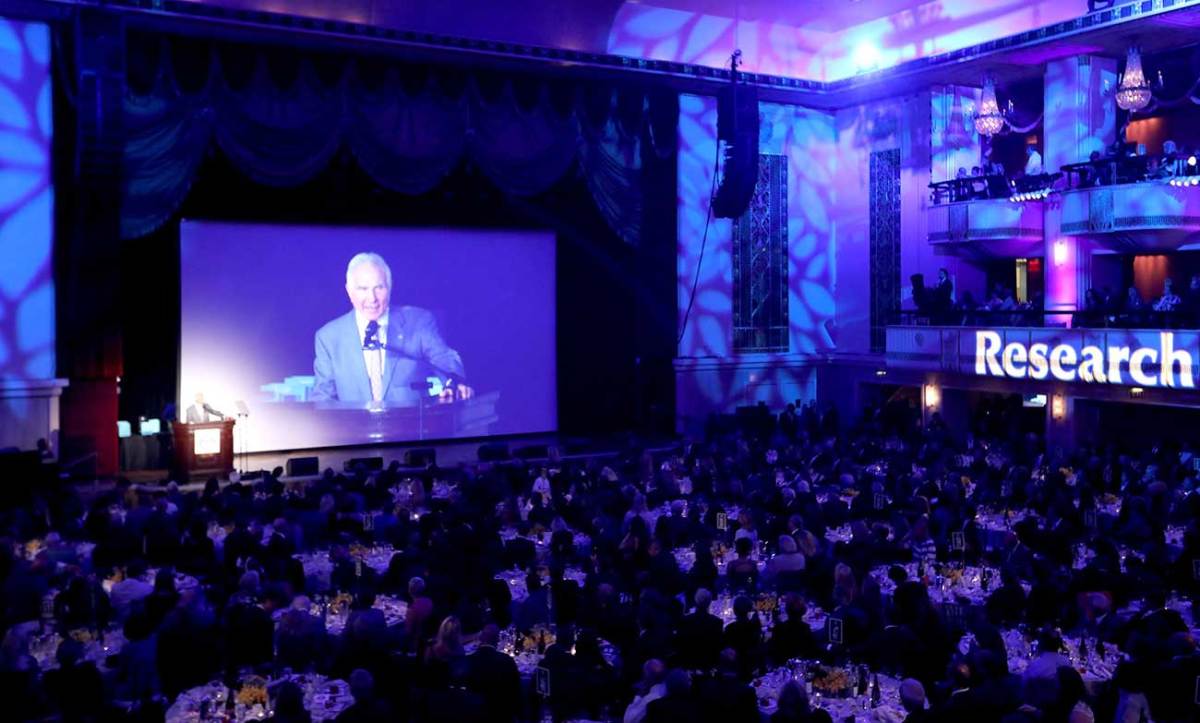 Buoniconti speaks at the 2016 New York City gala for The Buoniconti Fund to Cure Paralysis.