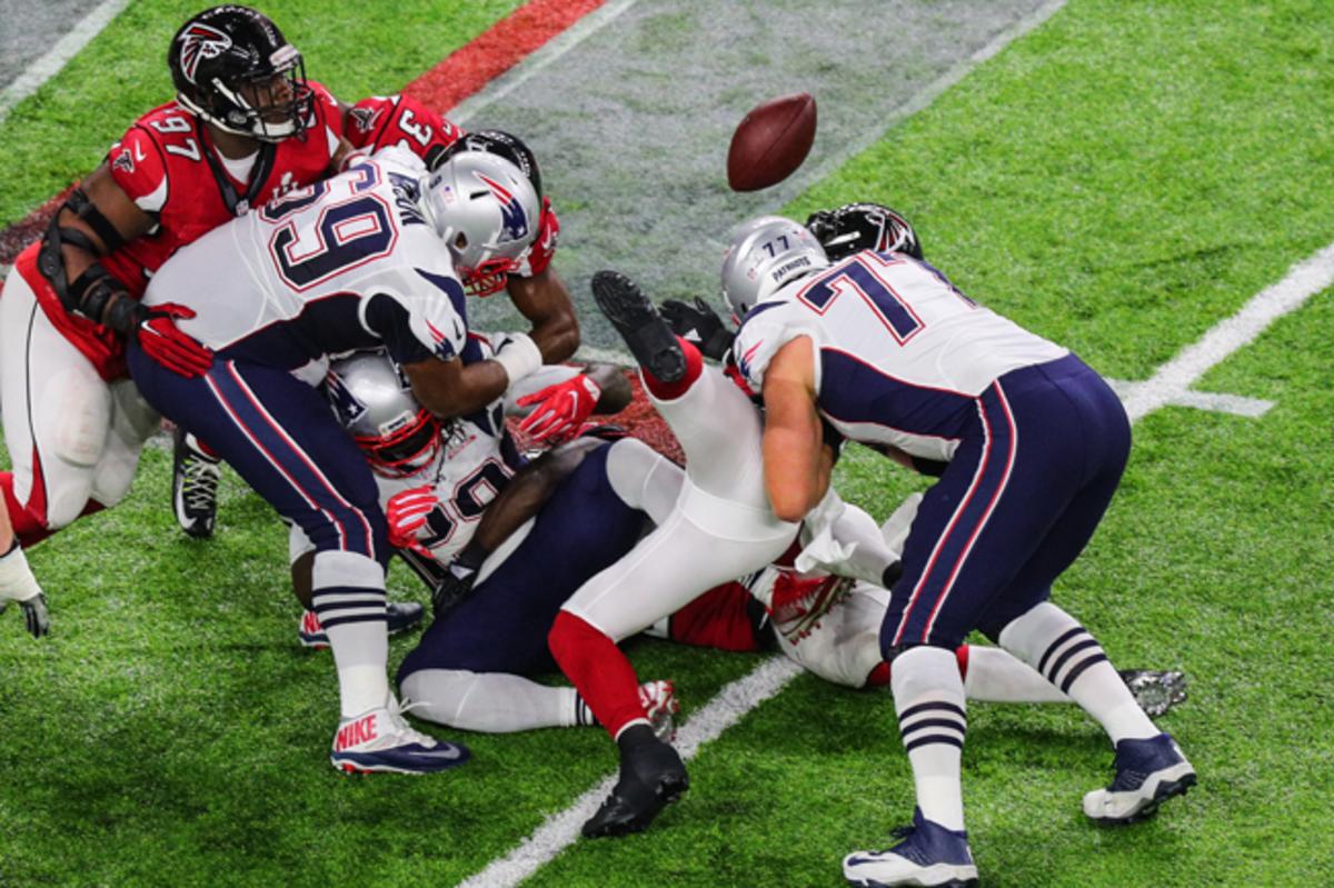 The fumble that Deion Jones caused in Super Bowl 51.