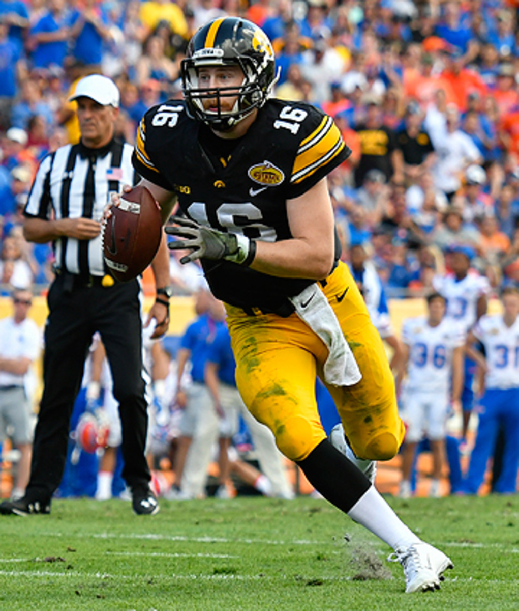 C.J. Beathard started at quarterback his final two seasons at Iowa and led the Hawkeyes to the Rose Bowl in 2015.
