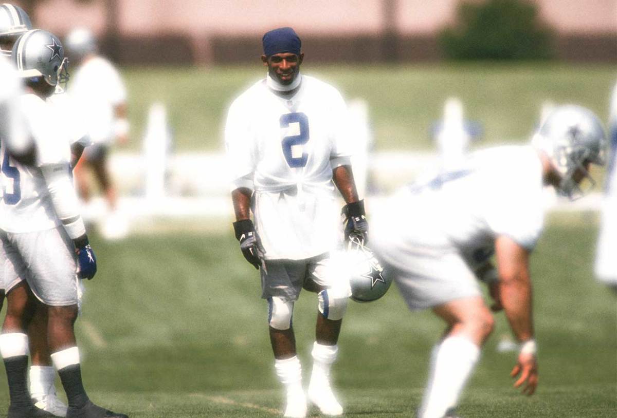 Deion surveys the scene.