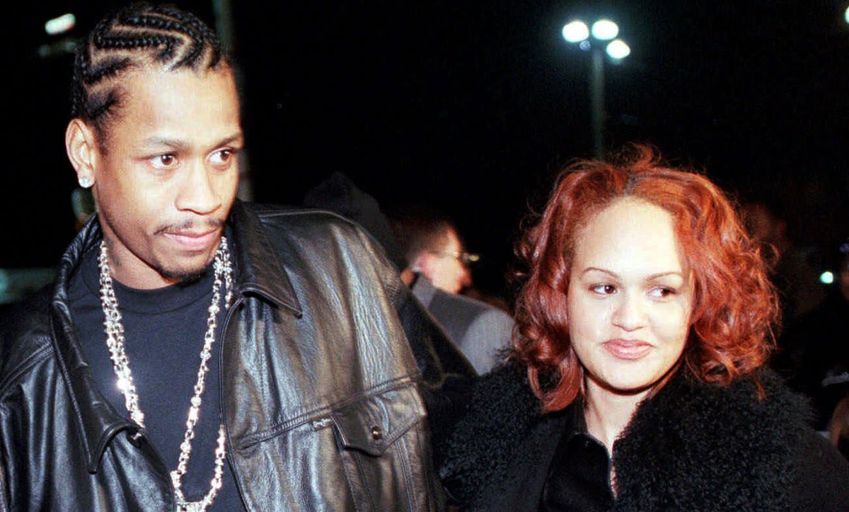 Iverson with his then fianceé Tawanna, in 2000. "I still get cursed out for the same things I was doing 15 years ago," he says now.