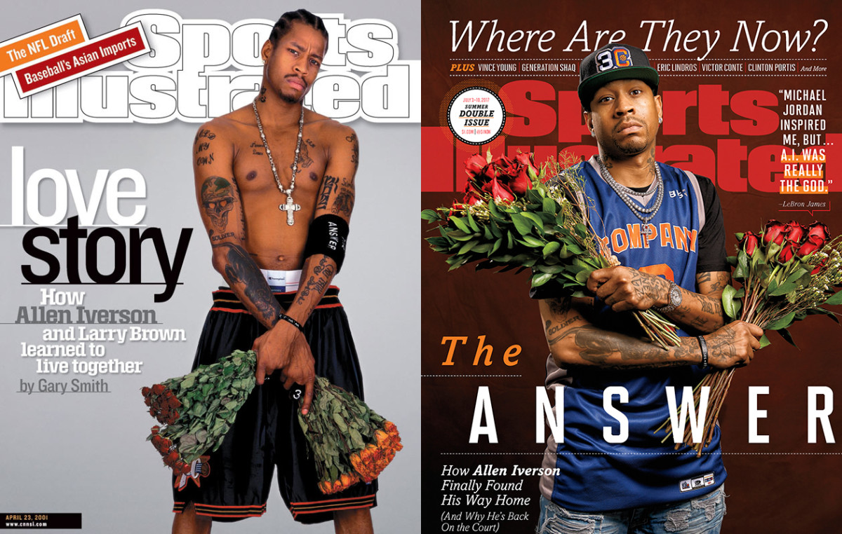 Sixteen years after he posed for a Gary Smith cover story with his career in full bloom, Iverson graces the front of SI's 2017 "Where Are They Now?" issue.