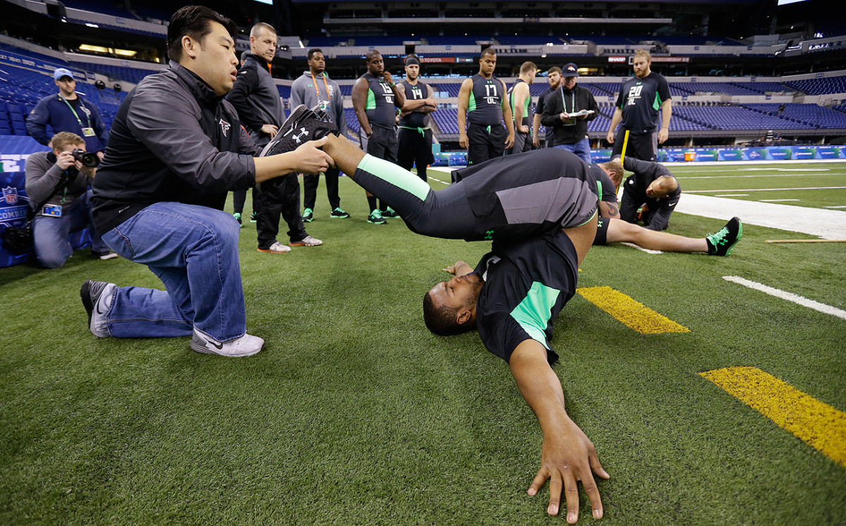 At the combine, how the prospects measure up often is more important than how they perform in drills.