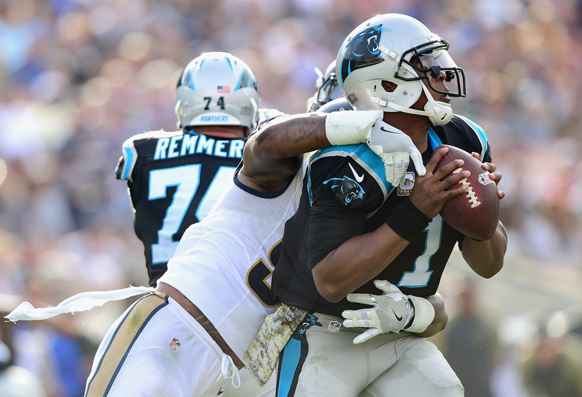 Playing behind a injury-ravaged front five, Newton was under constant pressure in 2016.