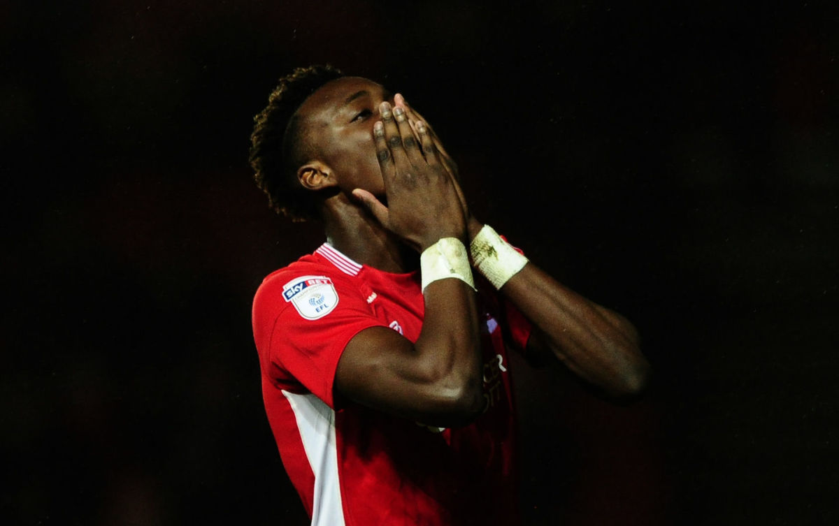 BRISTOL, UNITED KINGDOM - JANUARY 31: Tammy Abraham of Bristol City reacts during the Sky Bet Championship match between Bristol City and Sheffield Wednesday at Ashton Gate on January 31, 2017 in Bristol, England. (Photo by Harry Trump/Getty Images)