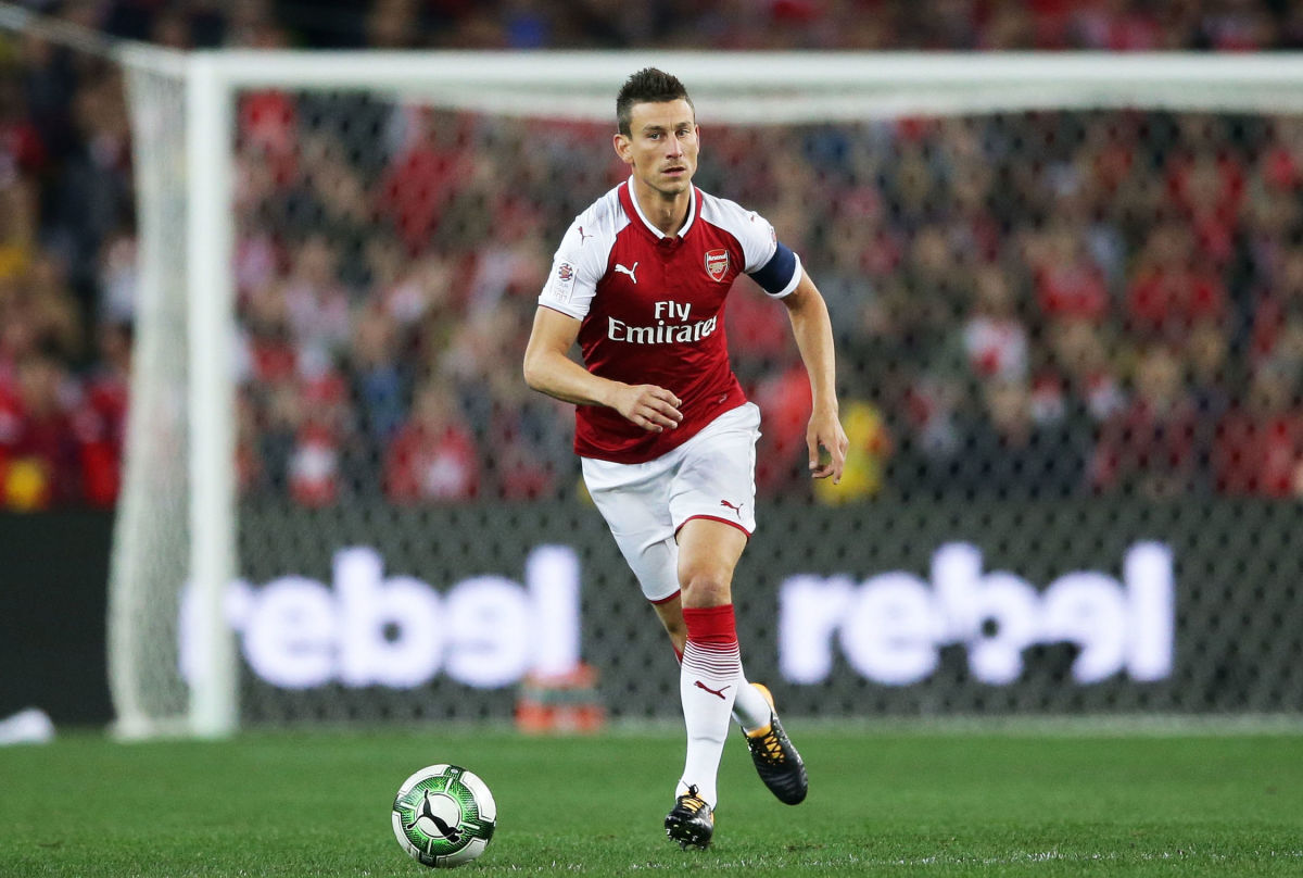 SYDNEY, AUSTRALIA - JULY 15:  Laurent Koscielny of Arsenal controls the ball during the match between the Western Sydney Wanderers and Arsenal FC at ANZ Stadium on July 15, 2017 in Sydney, Australia.  (Photo by Matt King/Getty Images)