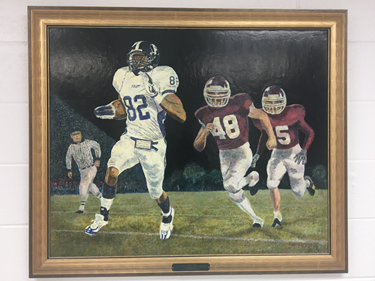 A painting of Jones that hangs in the Foley principal's office.