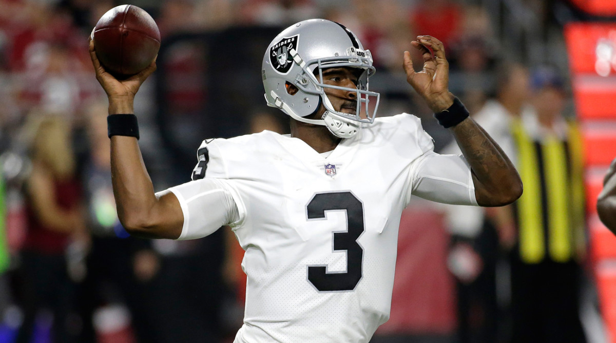 Former Bills first-round pick E.J. Manuel is now a backup for the Raiders. Manuel started 17 games over four seasons in Buffalo and went 6-11.