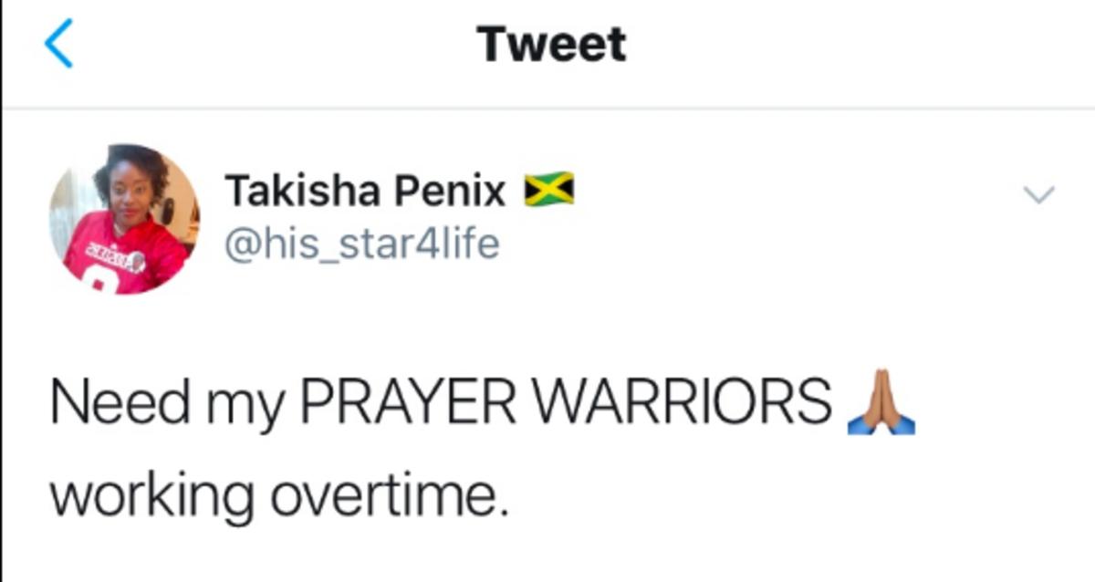 Michael Penix Jr's mother was tweeting for prayers on Monday.