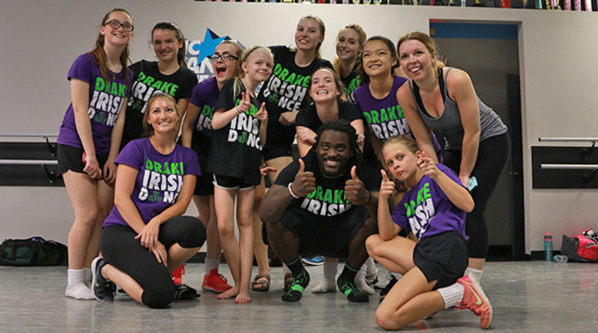 Collins and his Irish dance squad. 