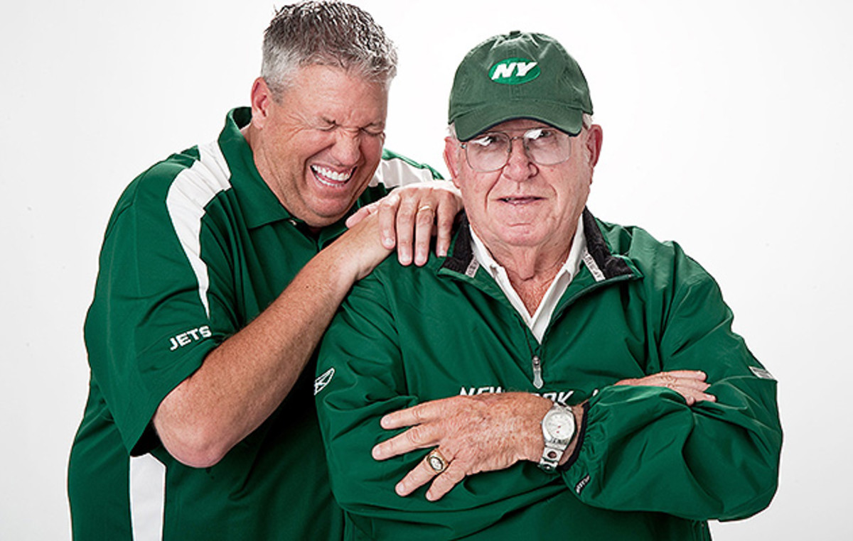 Rex and Buddy Ryan at a 2009 SI photo shoot in Florham Park, N.J.