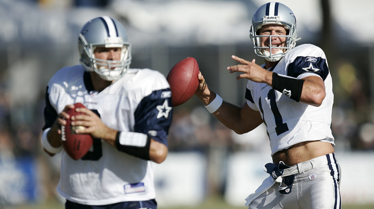 A decade ago, Drew Bledsoe was trying to fight off Tony Romo to keep his job as Cowboys starting quarterback.