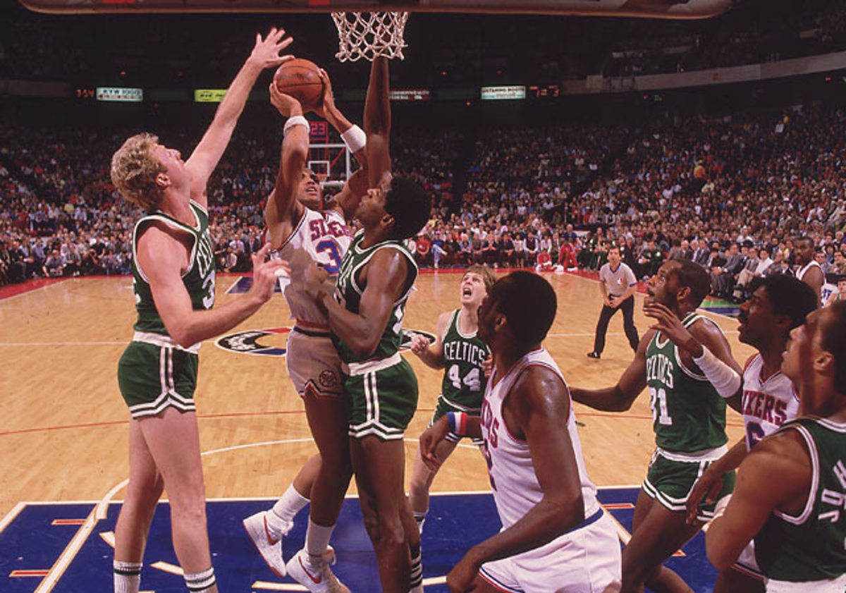 Charles Barkley, Larry Bird and Robert Parish