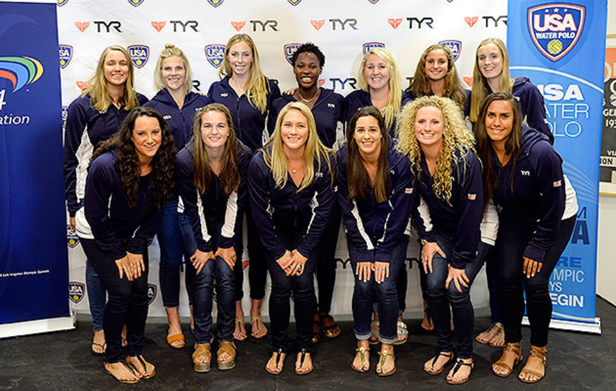 The U.S. Olympic women's water polo team.