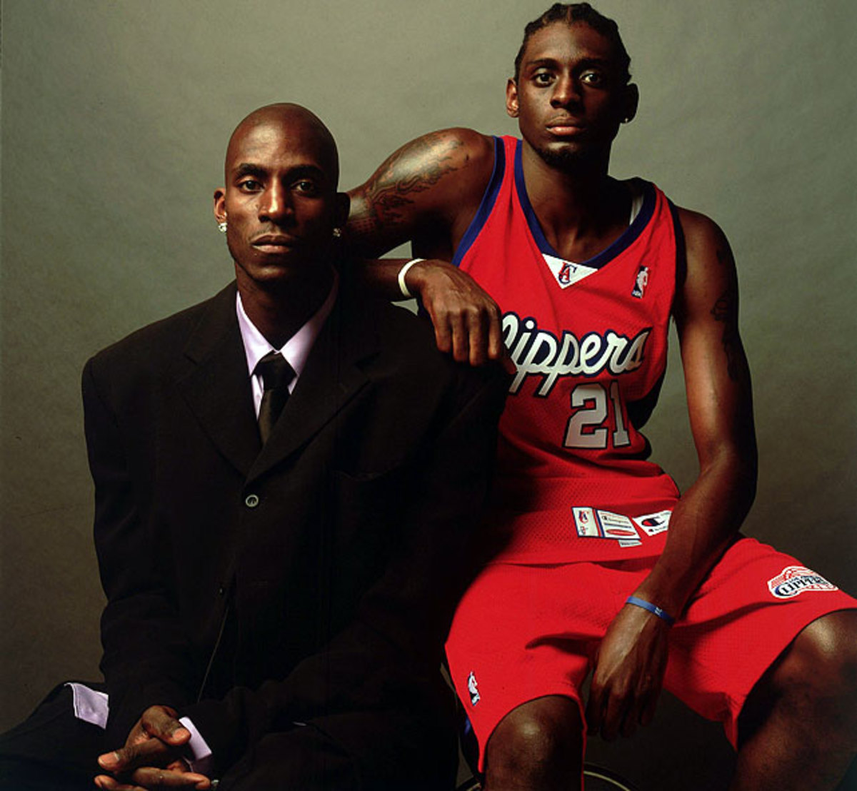 Kevin Garnett and Darius Miles