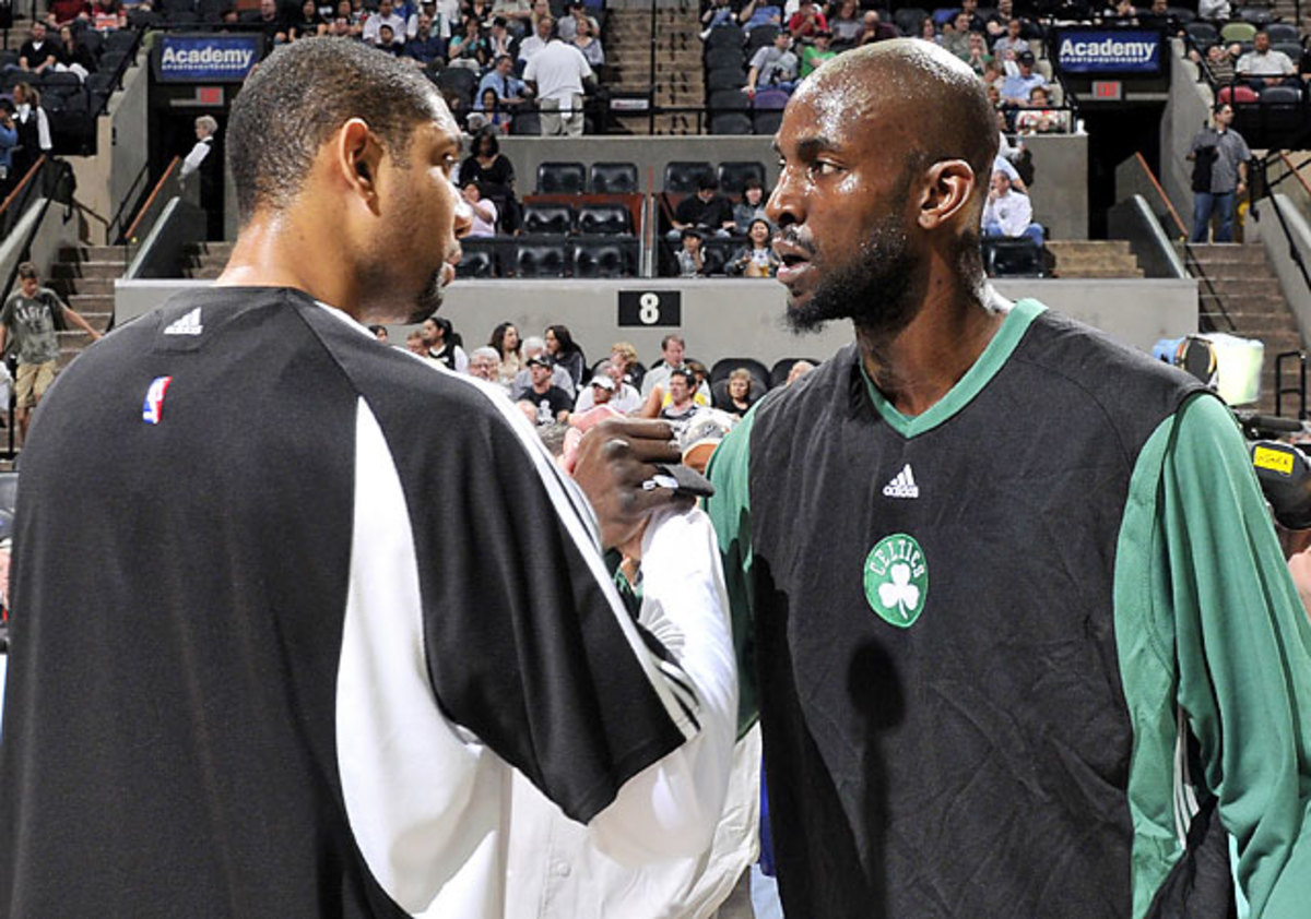 Tim Duncan and Kevin Garnett