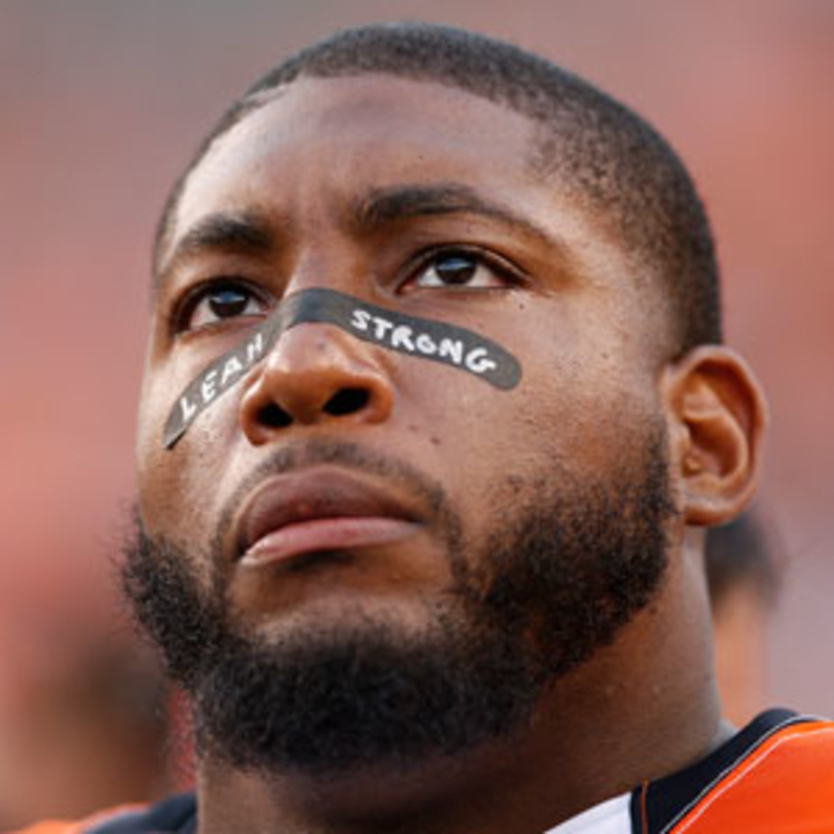 Devon Still wore "Leah Strong" patches for his daughter.