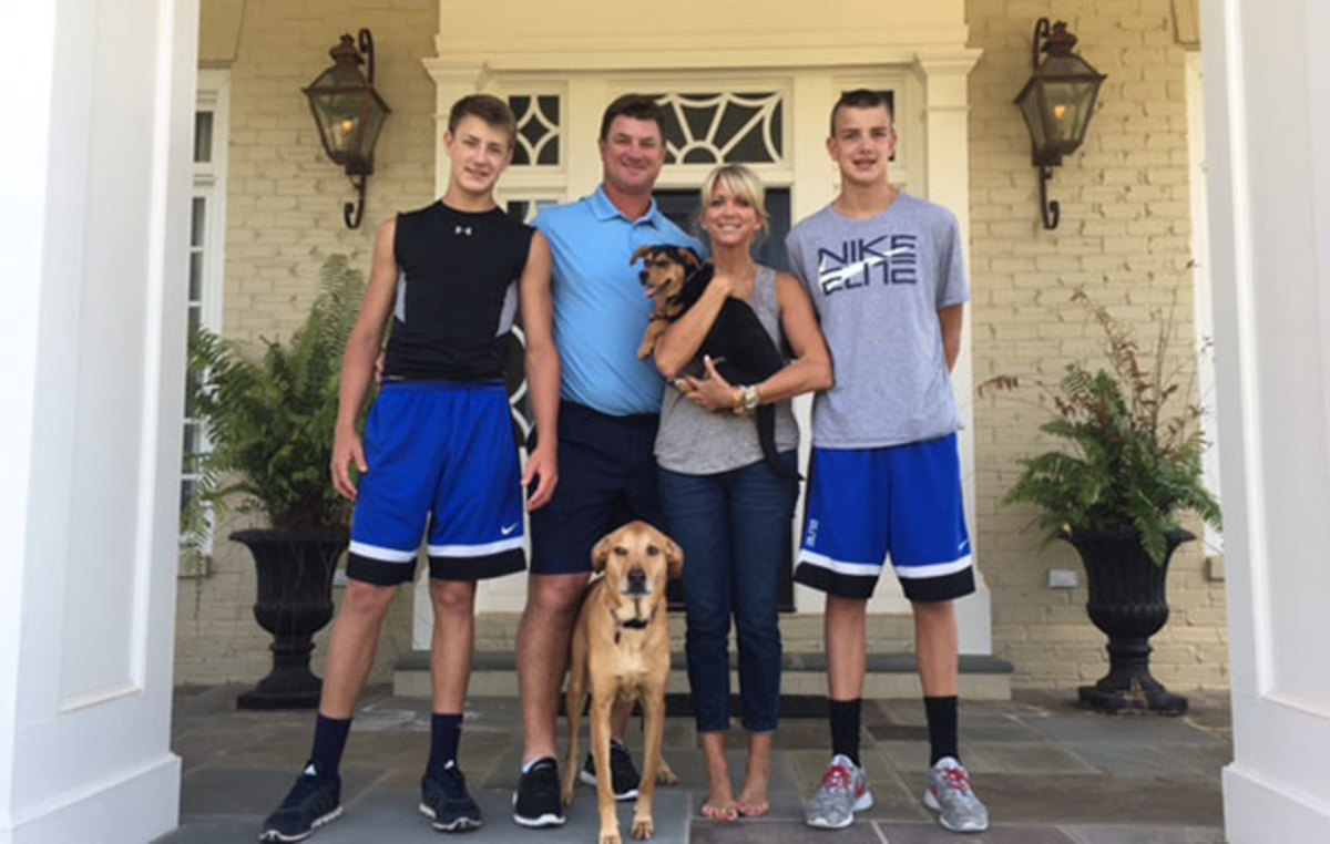 The Johnsons, from left to right: Max, Brad, Nikki and Jake.
