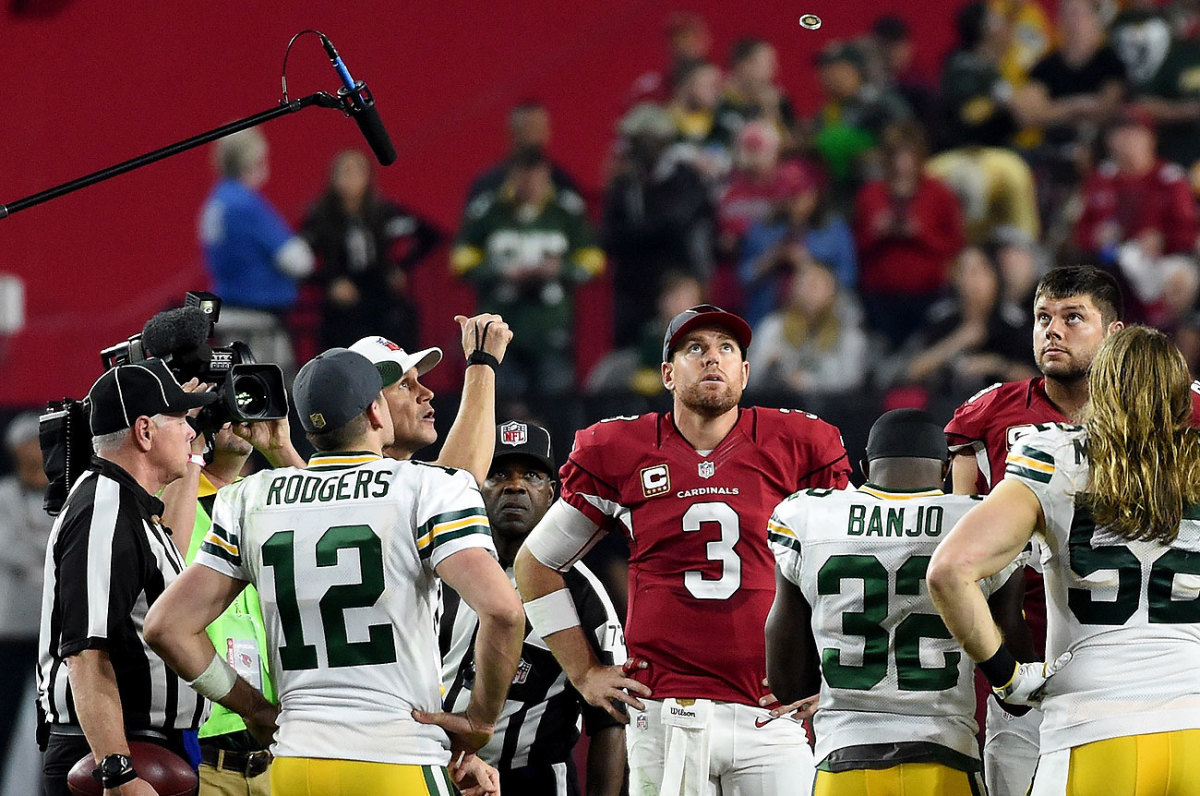 Referee Clete Blakeman opted to re-do the overtime coin toss after it didn't flip on the first attempt.