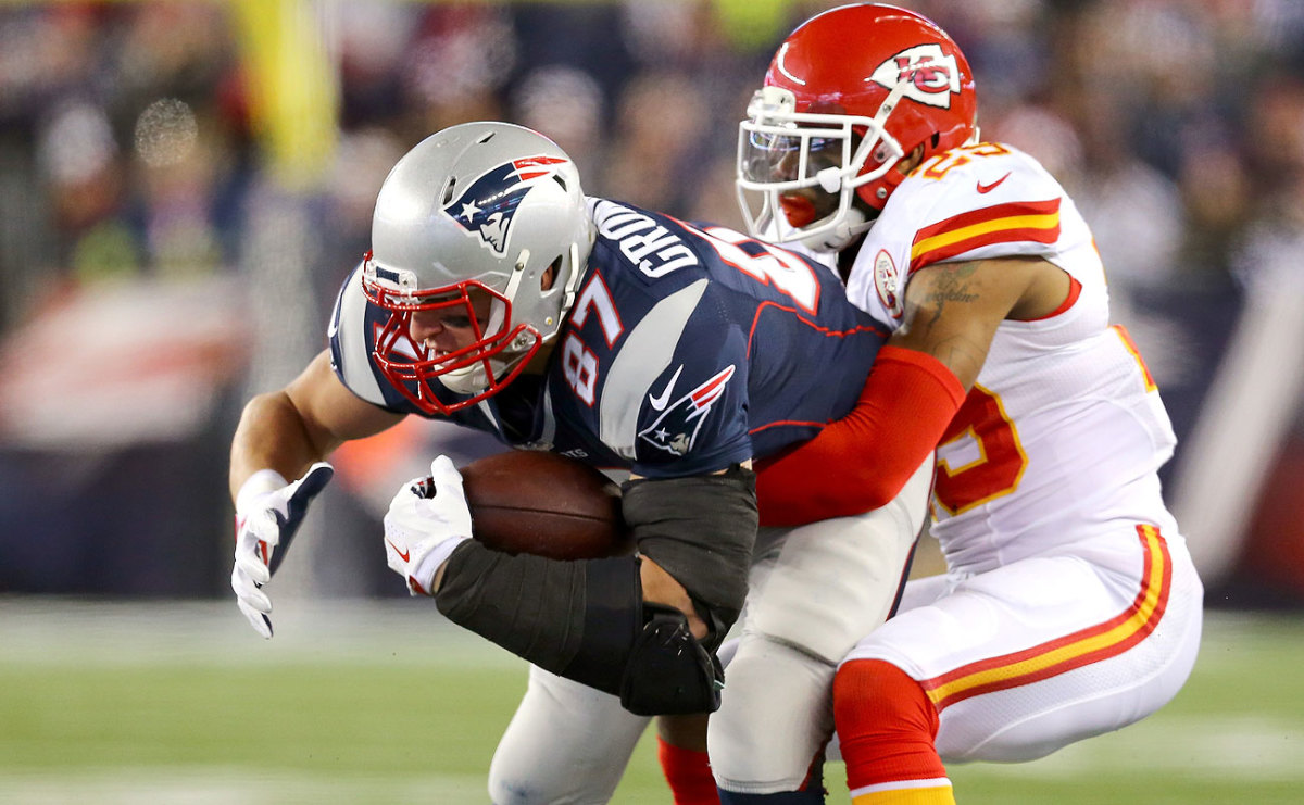 Rob Gronkowski and the Pats got the better of Eric Berry and the Chiefs on Saturday.