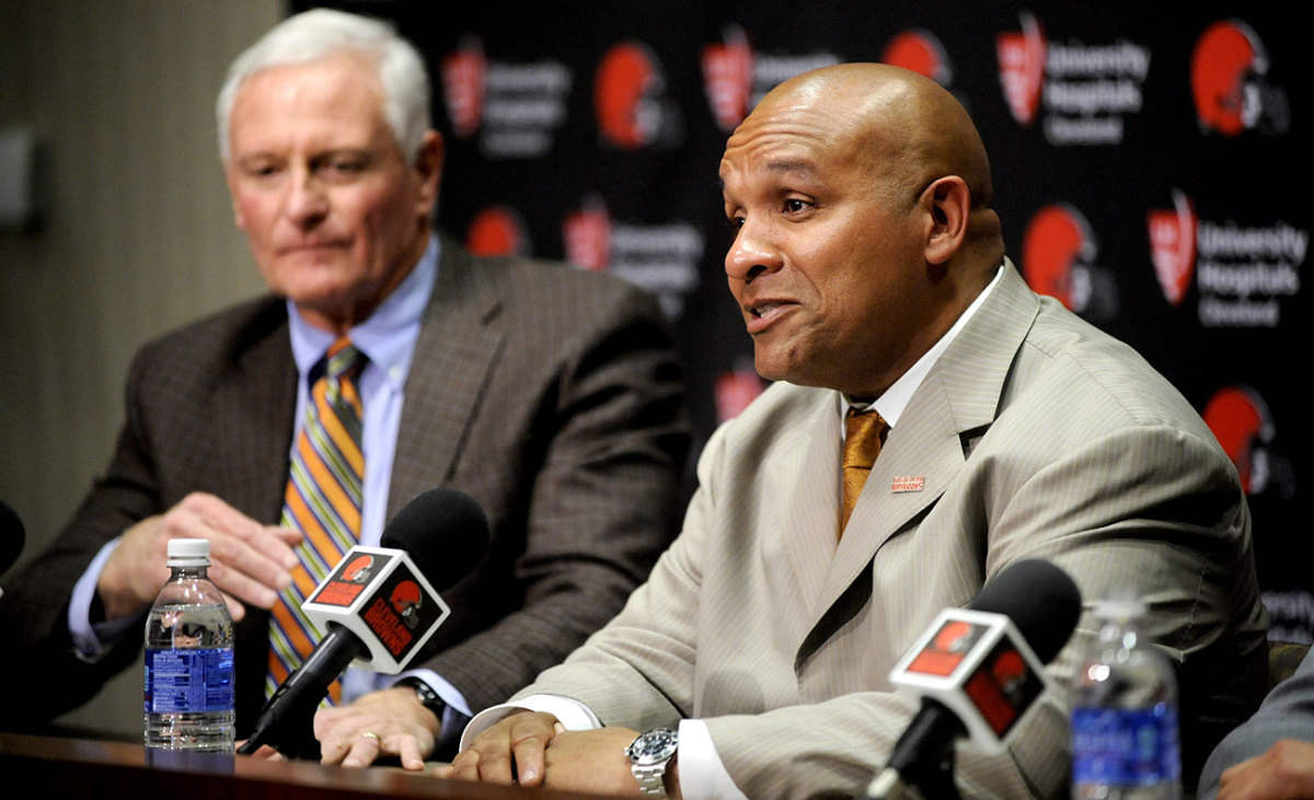 Browns owner Jimmy Haslam moved quickly to hire Hue Jackson as head coach.