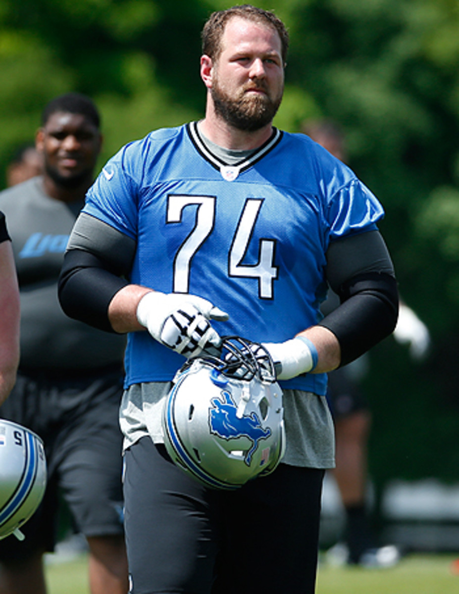 Geoff Schwartz signed a one-year deal with the Lions in March after being released by the Giants.