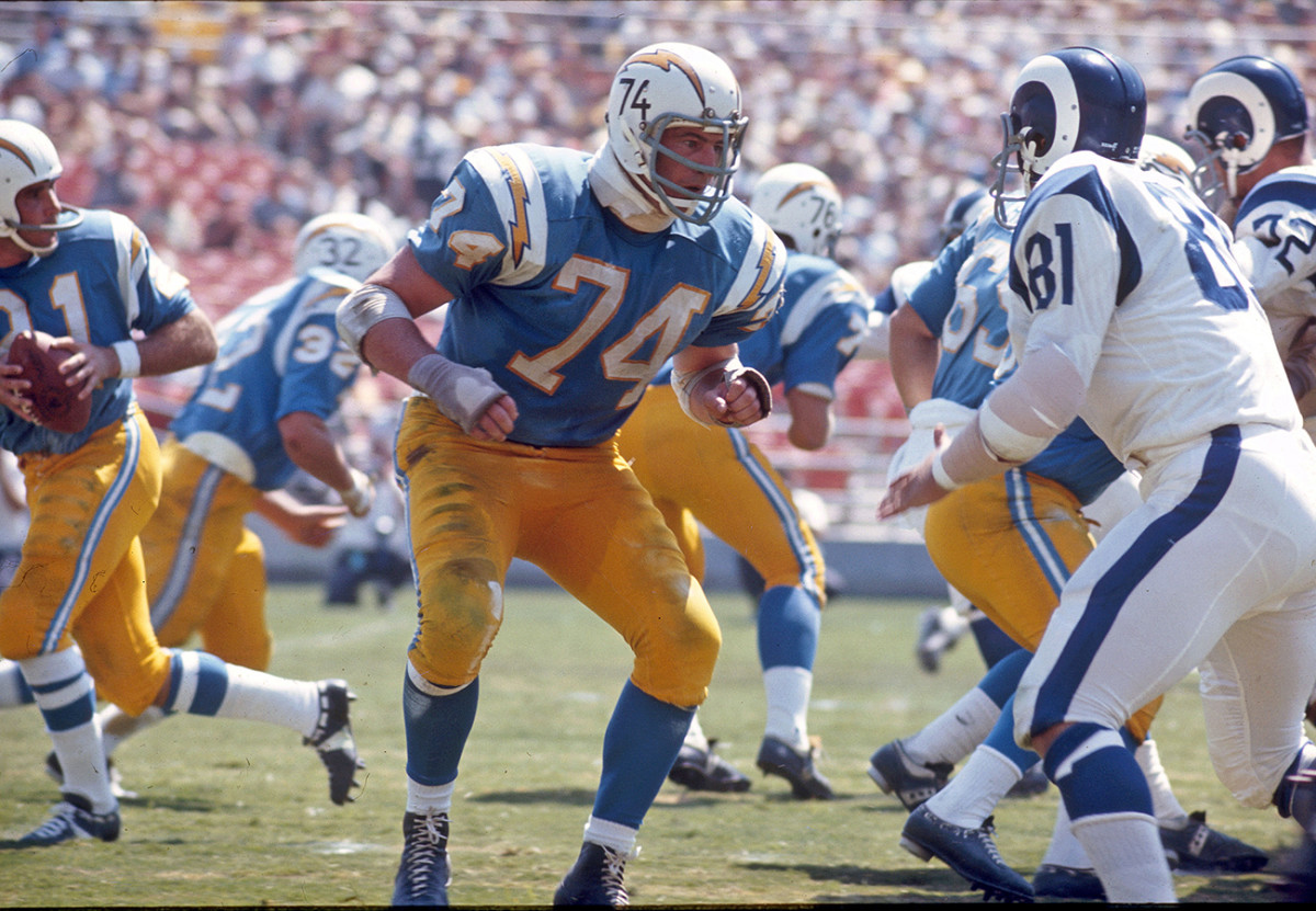 Ron Mix, Chargers-Rams AFL-NFL exhibition game, 1967.