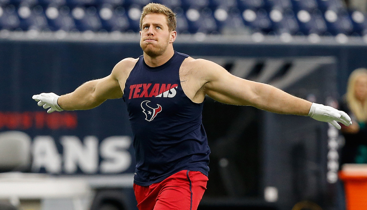 Watt’s scuplted physique is imposing, but it's his terrorizing play that has earned him three DPOY awards in his first five seasons in the NFL.