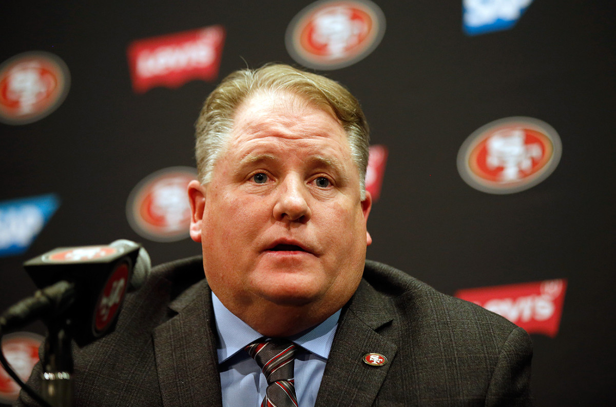 New coach Chip Kelly will hit the field for the first time with his 49ers players this week.