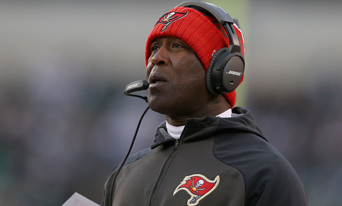 Lovie Smith coached the Buccaneers for two seasons before his firing last week.