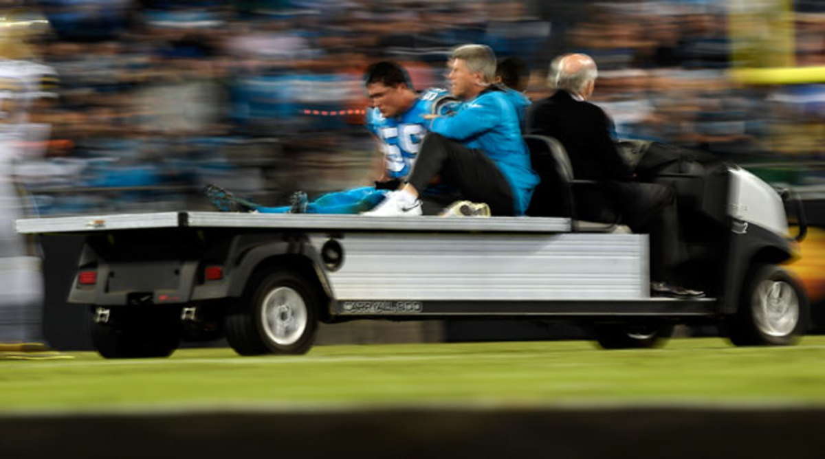 Kuechly is in concussion protocol, with no timetable set for his return.