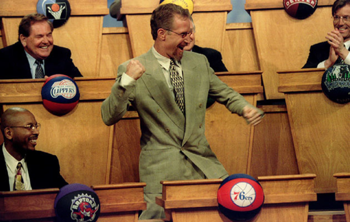 Croce's emphatic celebration at the 1996 draft lottery is one of the lasting images of his time with the Sixers.