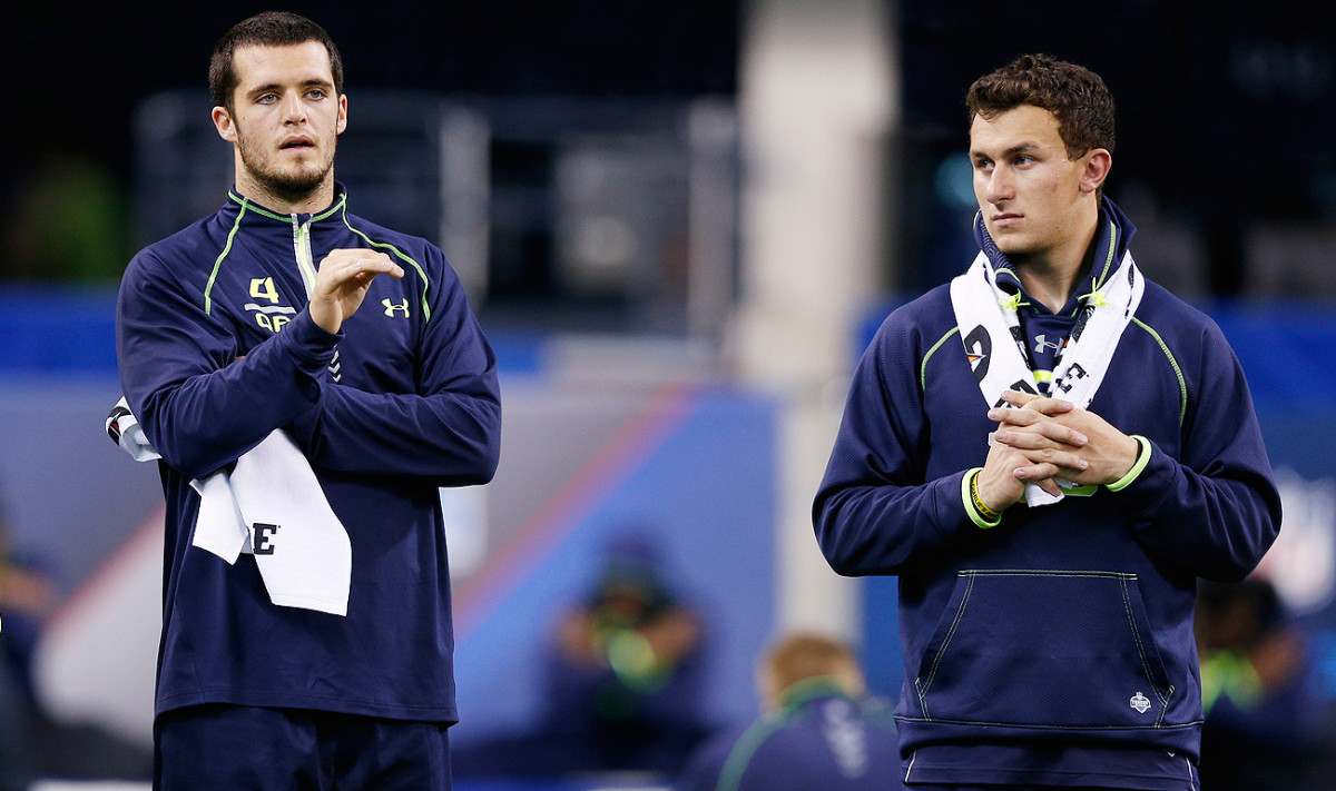 Derek Carr and Johnny Manziel went through the pre-draft process together in 2014.