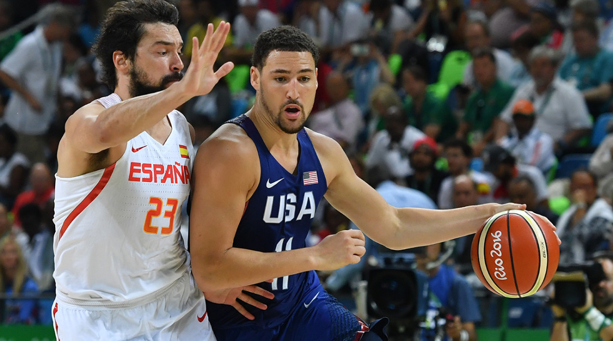 Olympics: Warriors' Klay Thompson leads USA men's basketball to gold-medal  game – The Mercury News
