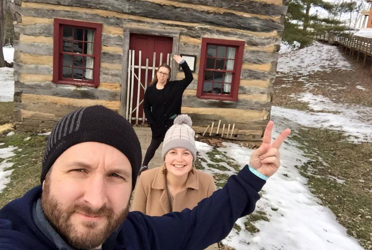 John DePetro, Emily Kaplan and Kalyn Kahler show off The MMQB’s road trip accommodations.