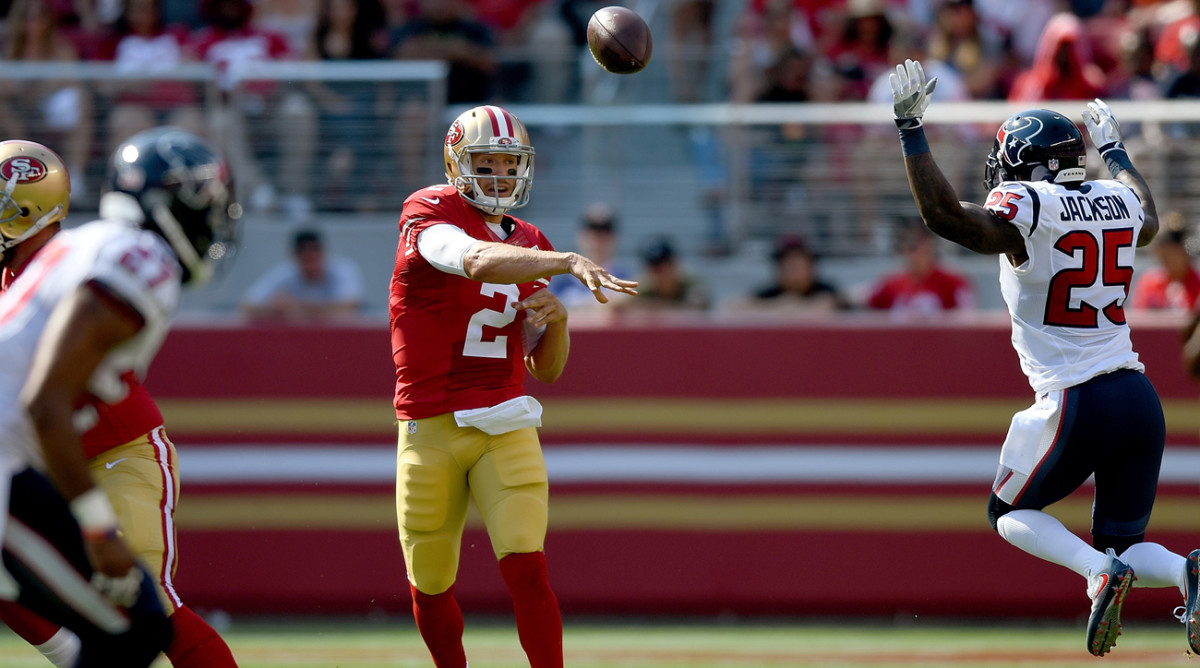 Blaine Gabbert started eight games for the Niners last season and went 3-5.