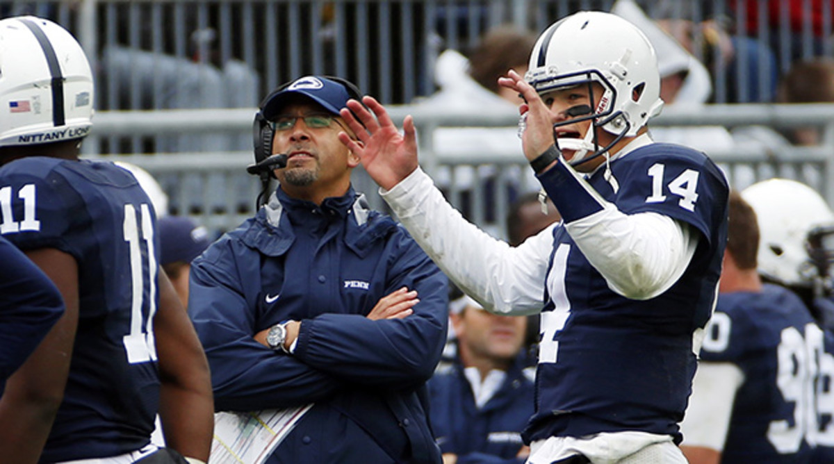 Bowles needed to hear Hackenberg explain his challenges with the coaching change when Franklin (left) took over at Penn State. 