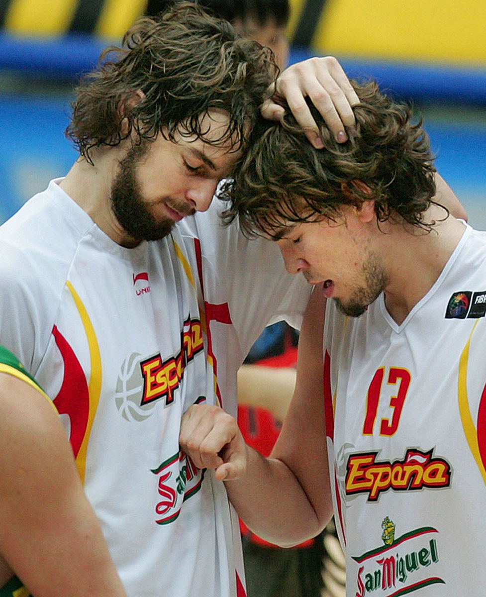 Marc Gasol and Pau Gasol by Joe Murphy