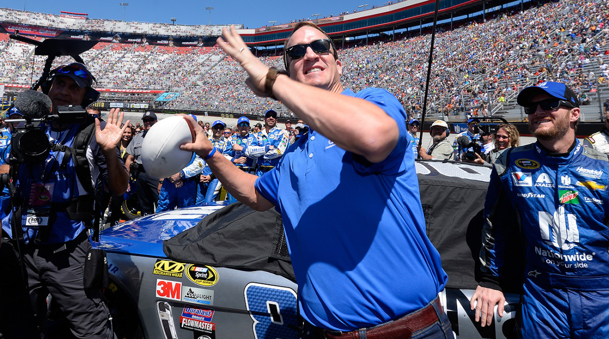 Peyton Manning has been busy in retirement, including a quick pitstop at a NASCAR race in Bristol last month.