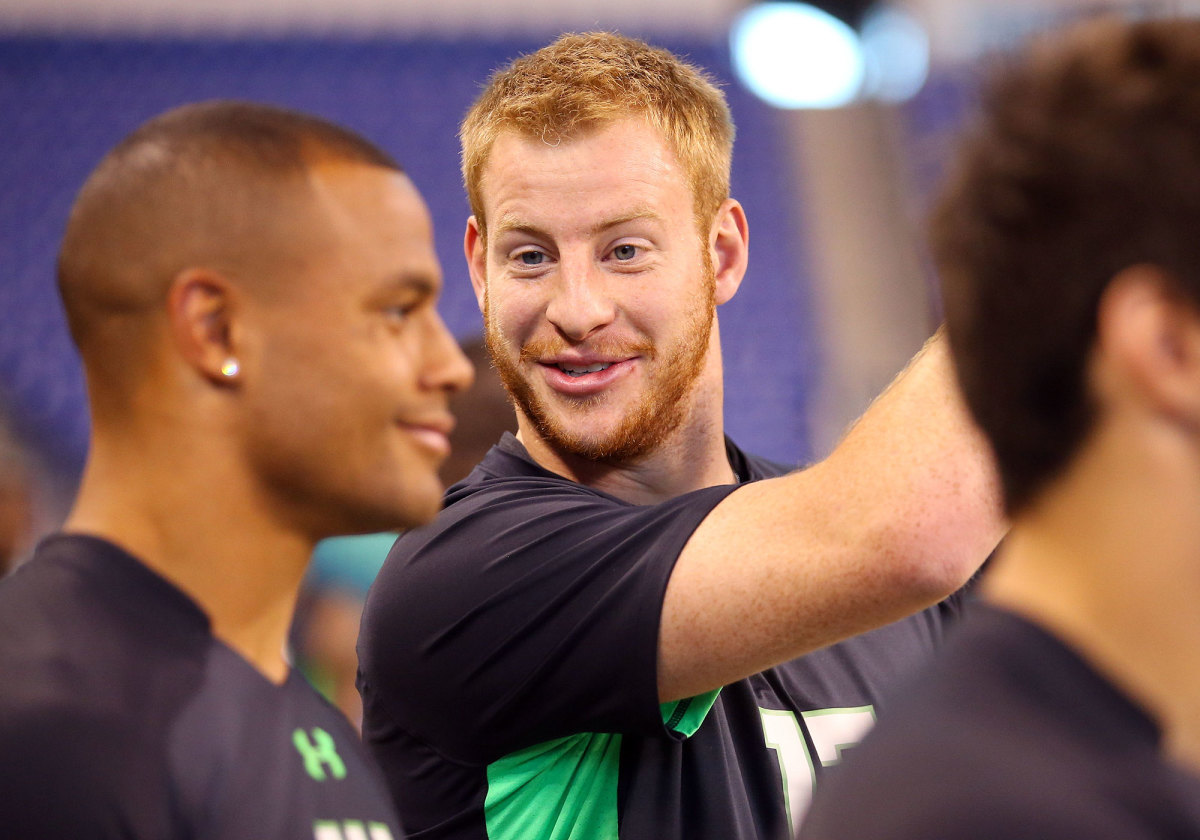 Wentz aced every test at the combine, a critical moment for the FCS star's national exposure.