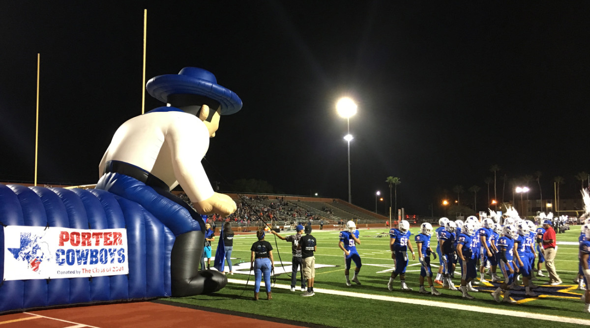 The Porter Cowboys take the field.