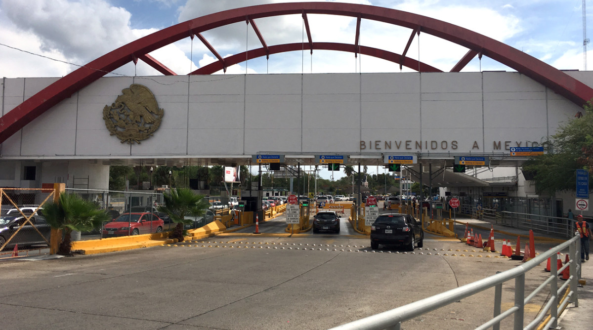 The Gateway International Bridge linking Brownsville and Matamoros.