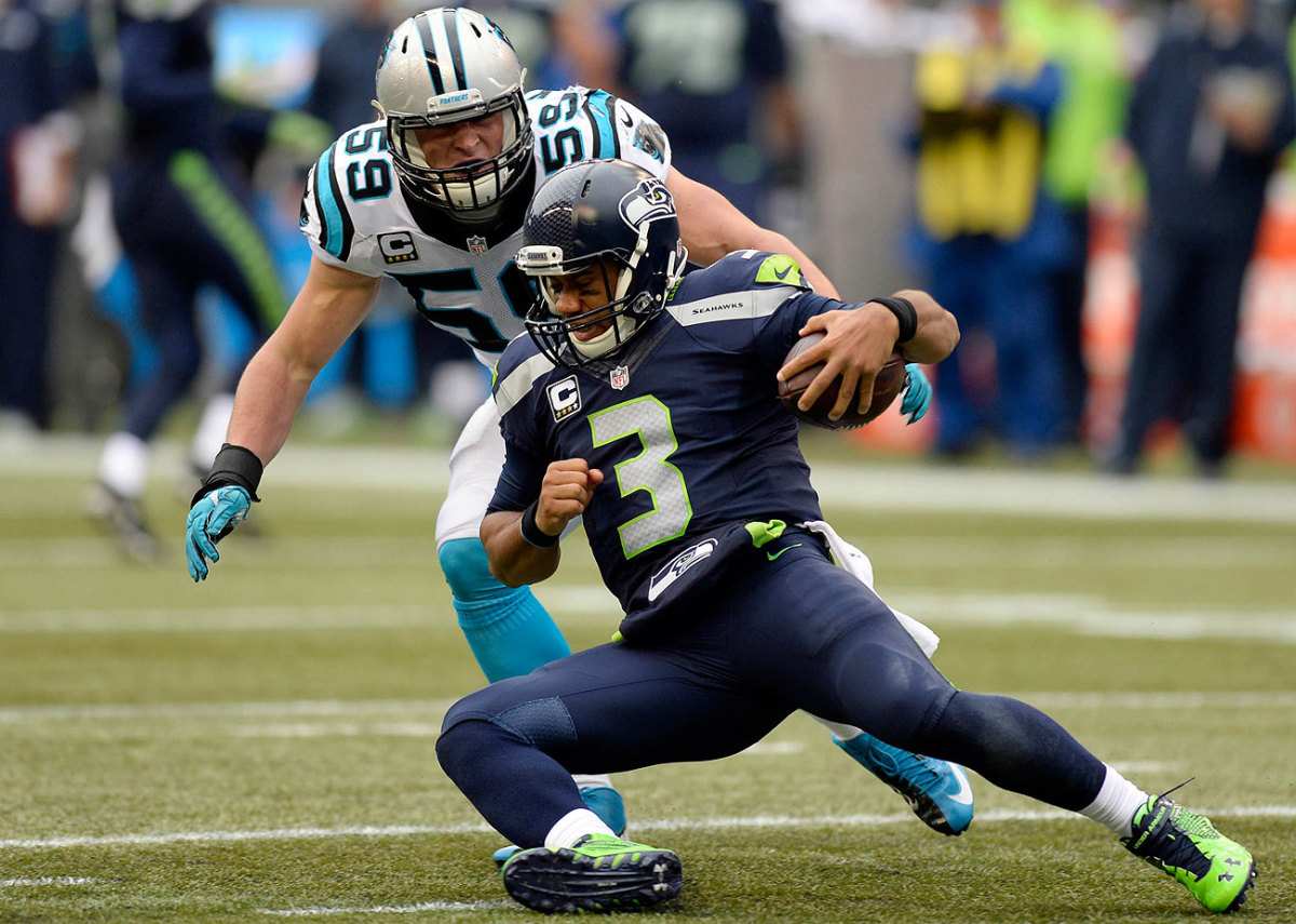 Luke Kuechly and the Panthers got the best of Russell Wilson and the Seahawks earlier this season.