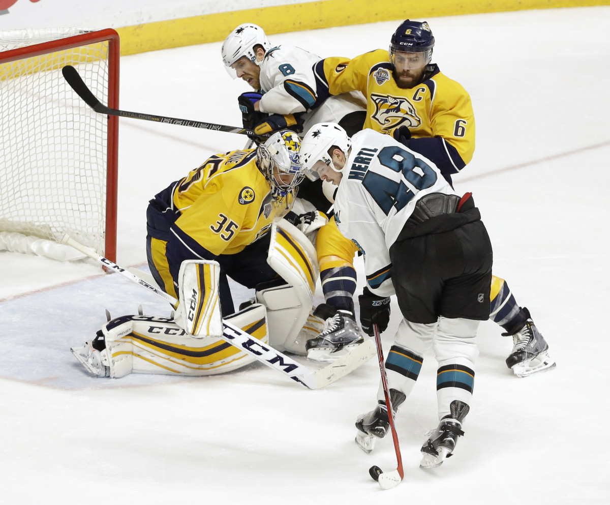 Series tied 2-2 as Predators beat Sharks 4-3 in triple OT - Sports